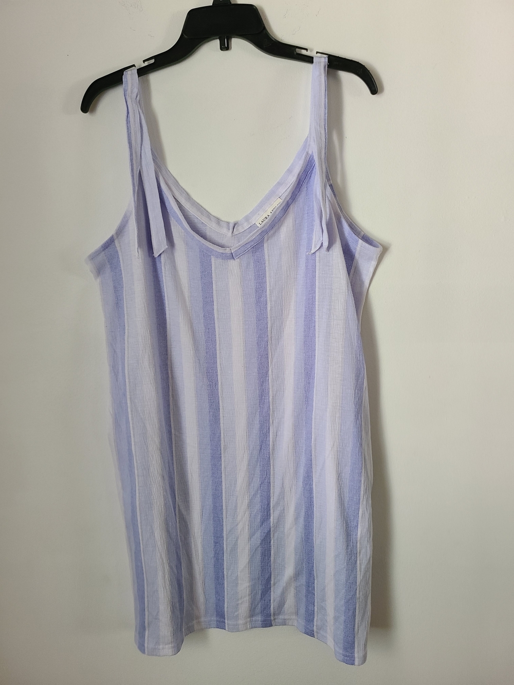 Laura Ashley Blue and White Striped Tank Dress